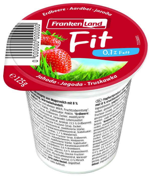 fityoghurt aardbei 125 gram