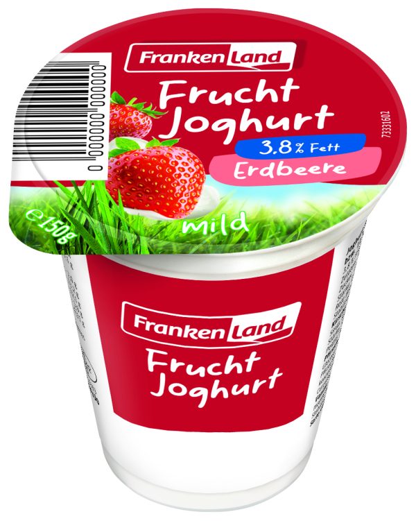 vruchtenyoghurt aardbei frankenland 150 gram